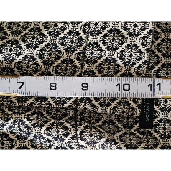 Ann Taylor signature brocade pants gold black metallic size 10 ankle - Picture 9 of 10